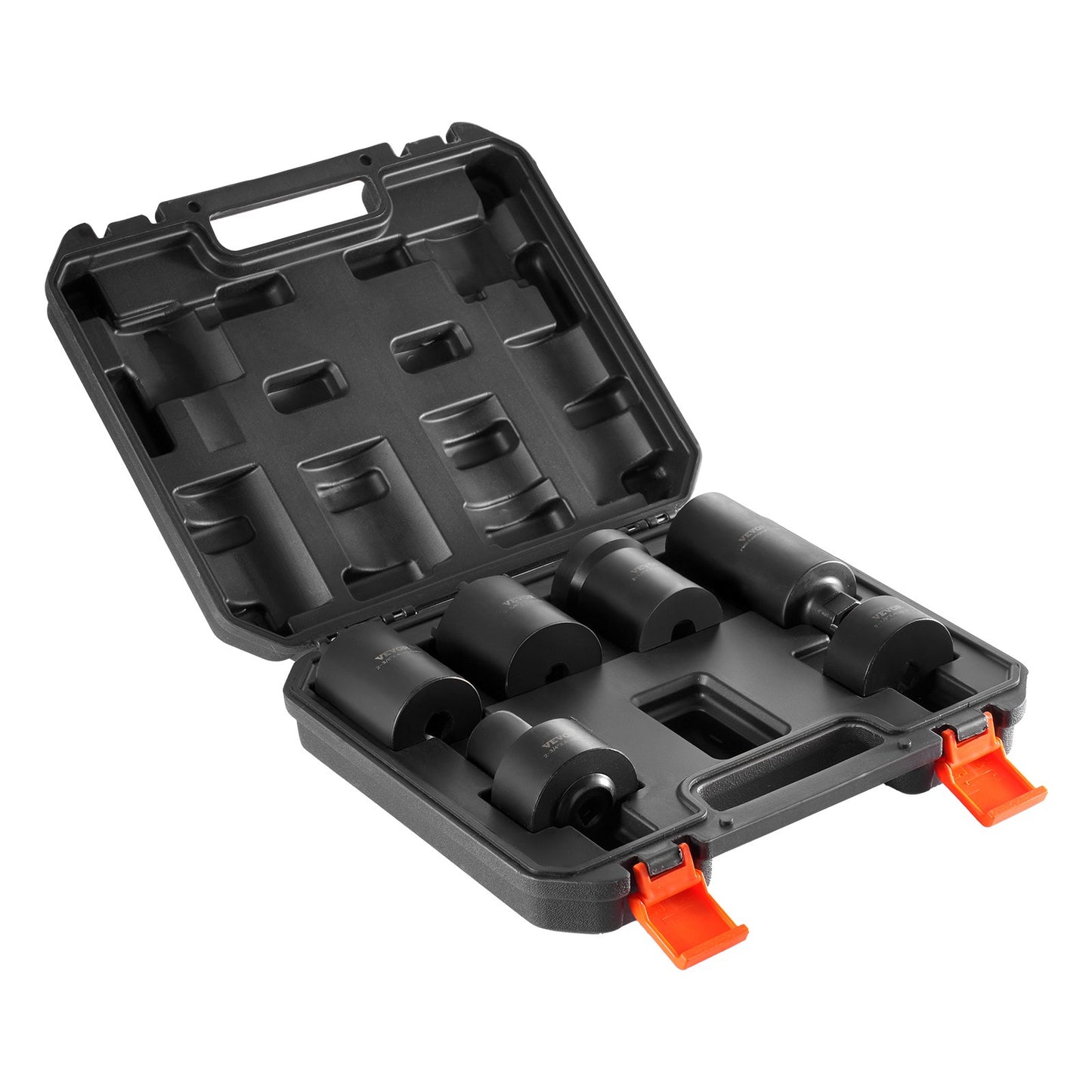 Spindle Nut Socket Tool Kit, 1/2 inch Drive 6 Piece Axle Hub Nut Socket Set, for Toyota, Ford, 4WD Vehicles and GM Vehicles, with Storage Case, Axle Spindle Nut Retainers Remover