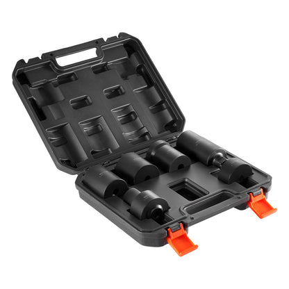 Spindle Nut Socket Tool Kit, 1/2 inch Drive 6 Piece Axle Hub Nut Socket Set, for Toyota, Ford, 4WD Vehicles and GM Vehicles, with Storage Case, Axle Spindle Nut Retainers Remover