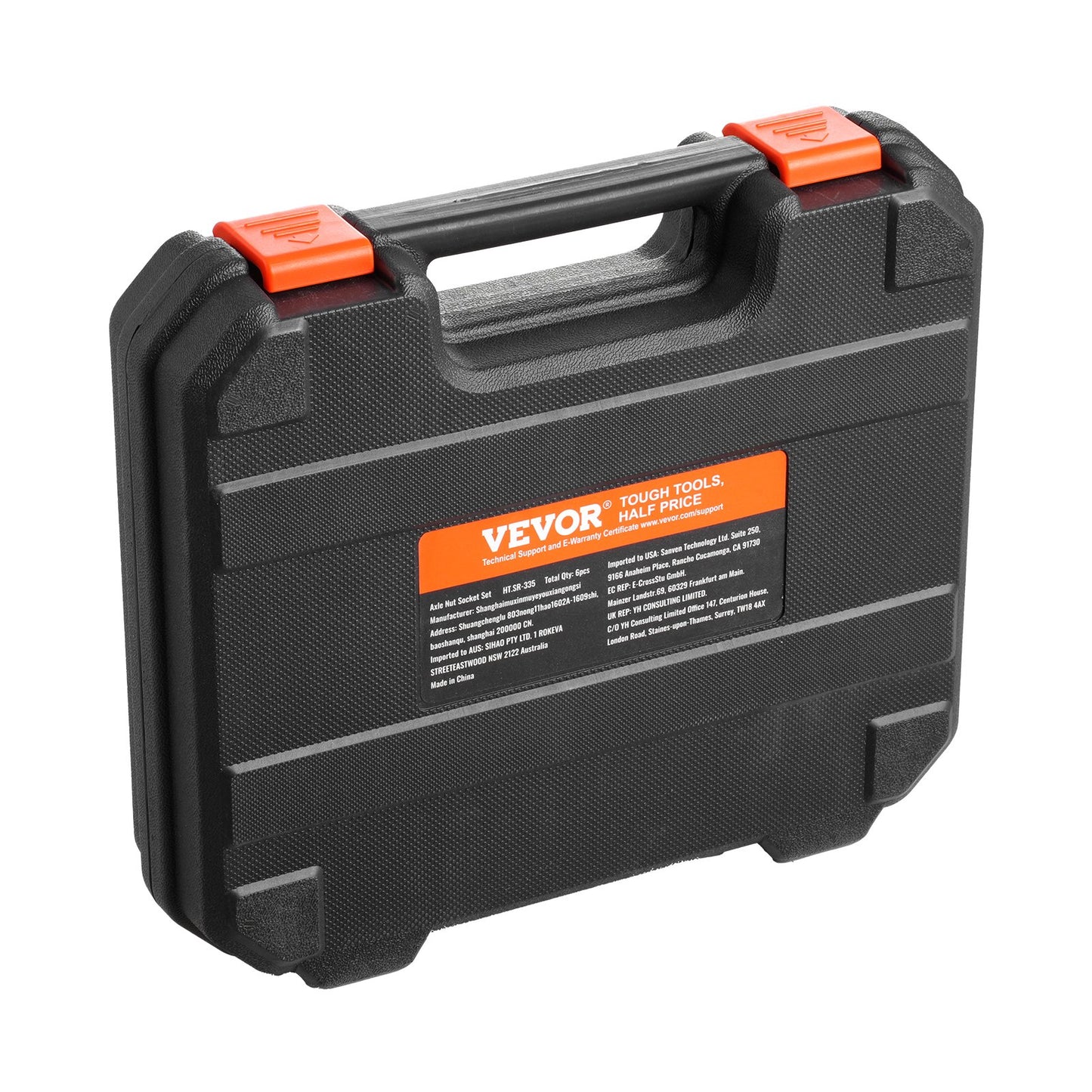 Verktygssats för spindelmutterhylsor 1/2 tums drivning 6-delad axelnavmutterhylssats