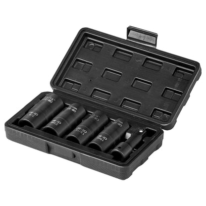 Radmuttern-Schlagsteckschlüsselsatz, 1/2-Zoll-Antrieb, metrisch und SAE, 6-Punkt-Klappsteckschlüssel