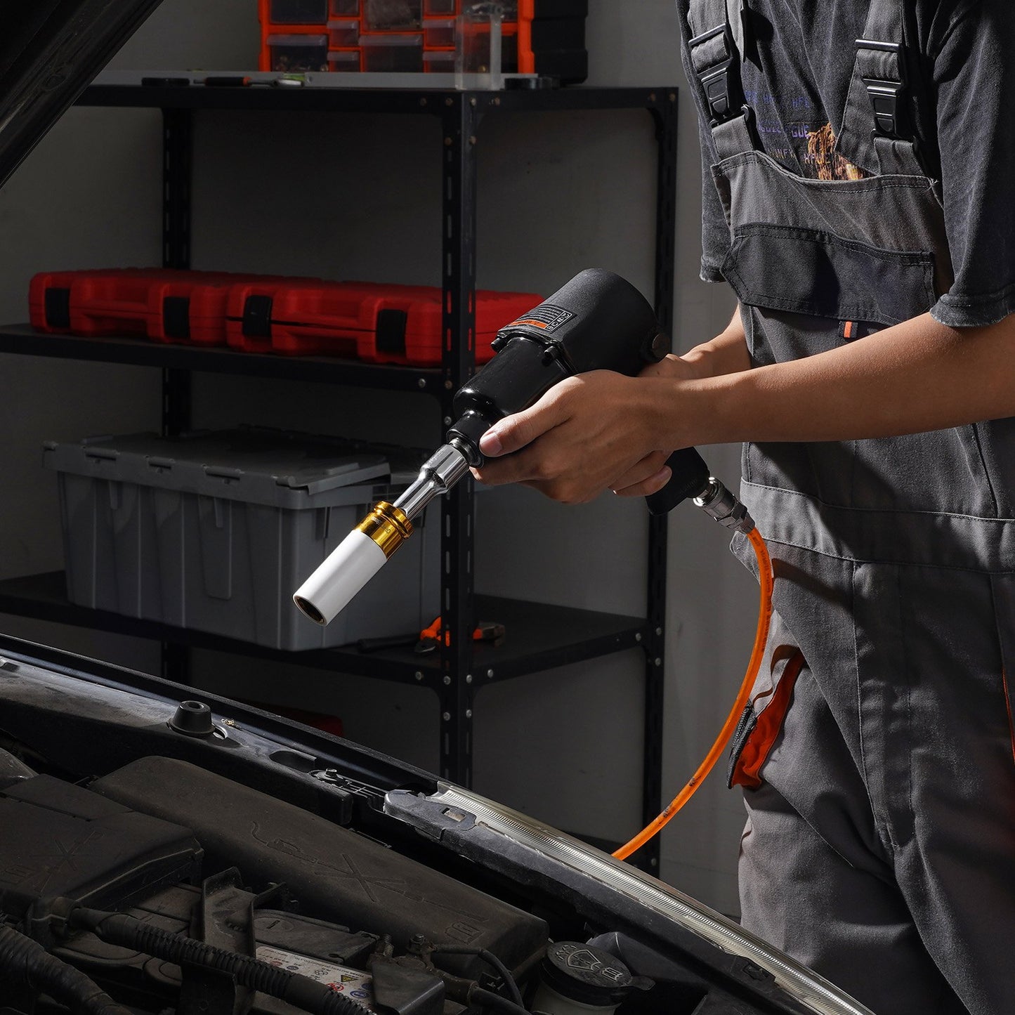 Radmuttern-Schlagsteckschlüsselsatz, 1/2-Zoll-Antrieb, metrisch und SAE, 6-Kant-Tiefsteckschlüssel