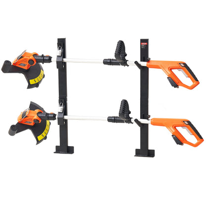 Trimmer-Gestell, 2-Fach Unkraut-Trimmer-Gestell, Trimmhalter-Anhänger-Gestellträger mit Passwortschloss aus Zinklegierung, montiert auf Landschafts-LKW-Anhänger, geschlossenes Trimmer-Gestell, Unkraut-Eater-Gestell, Paar