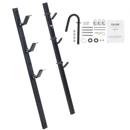 Trimmer Rack, 3 Place Weeder Trimmer Rack, Locking Trim Holder Landscape Trailer Rack Carrier Mount on Open Pickup/Trailer Enclosed Trailers, Pair
