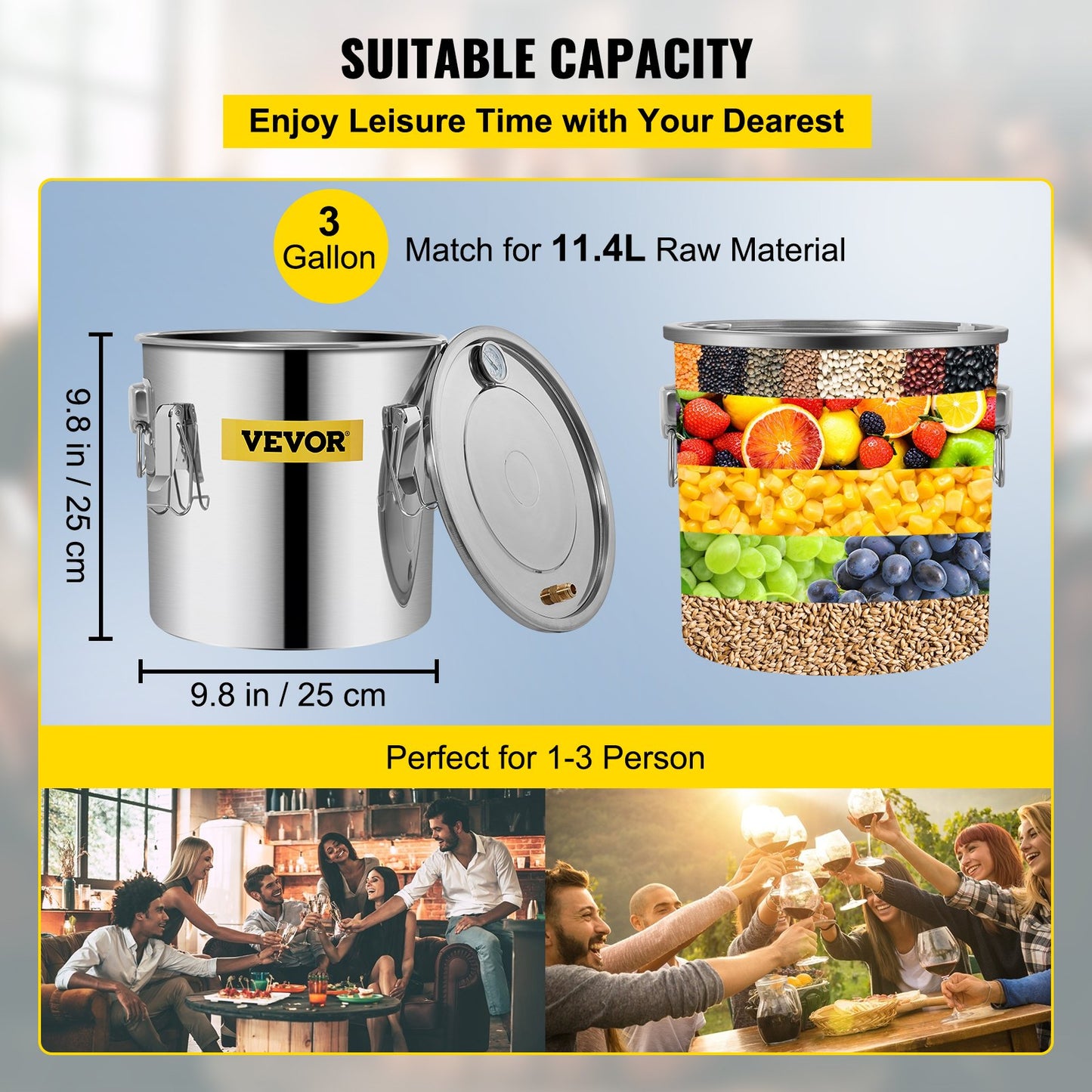 Moonshine Still Distillery Kit 3,3 Gal Wasser ätherisches Öl Destillationsset mit Wasserpumpe