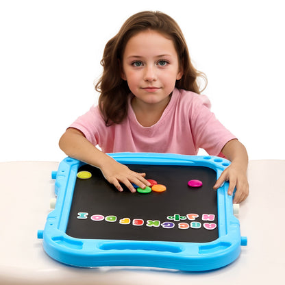 2-i-1 Kids Art staffli dubbelsidig magnetisk whiteboard svarta tavla roterande