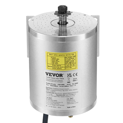 1800W elektrisk borstlös DC-motorsats 48V 4500rpm motor med styrenhet