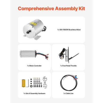 1800W elektrisk borstlös DC-motorsats 48V 4500rpm motor- och hastighetsregulator |  EU
