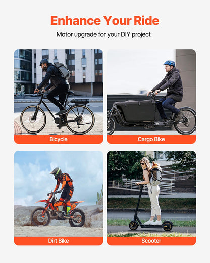 1800W elektrisk borstlös DC-motor 48V 4500rpm Motor för E-Bike Dirt Bike