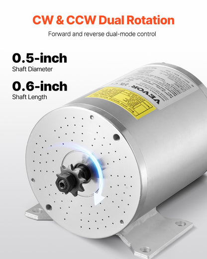 2000W Electric Brushless DC Motor Kit - 48V 4300rpm Motor with Upgraded Speed Controller for Go Karts E-Bike Motorcycle Scooter