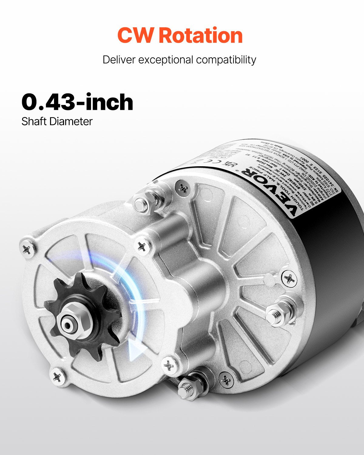250 W elektrischer, leistungsstarker Gleichstrommotor-Bausatz, 24 V, 2700 U/min, mit verbessertem Drehzahlregler
