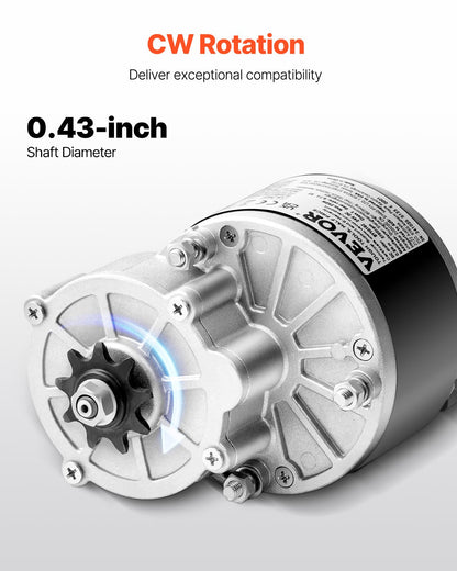 250 W elektrischer, leistungsstarker Gleichstrommotor-Bausatz, 24 V, 2700 U/min, mit verbessertem Drehzahlregler