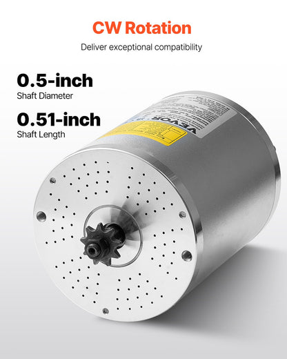 72V 3000W Electric Brushless DC Motor Kit with Upgraded Speed Controller