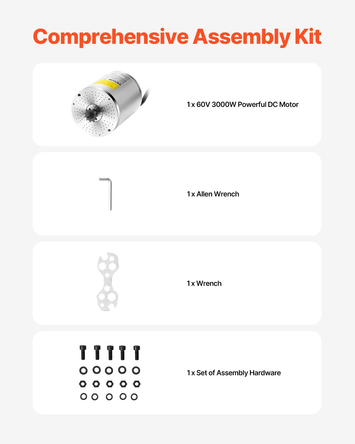 3000W Elektrischer bürstenloser Gleichstrommotor 60V 4800rpm Motor für E-Bike Dirt Bike