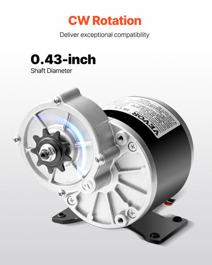 350W elektrischer leistungsstarker Gleichstrommotor 24V 3000rpm Motor für E-Bike Dirt Bike DIY