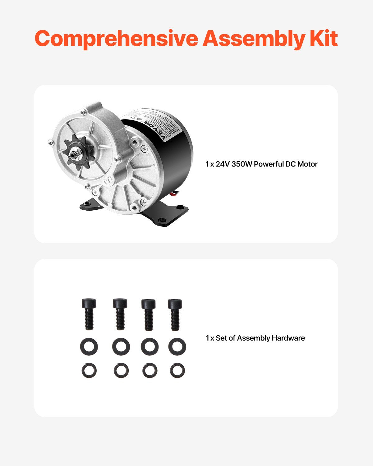 350W elektrischer leistungsstarker Gleichstrommotor 24V 3000rpm Motor für E-Bike Dirt Bike DIY