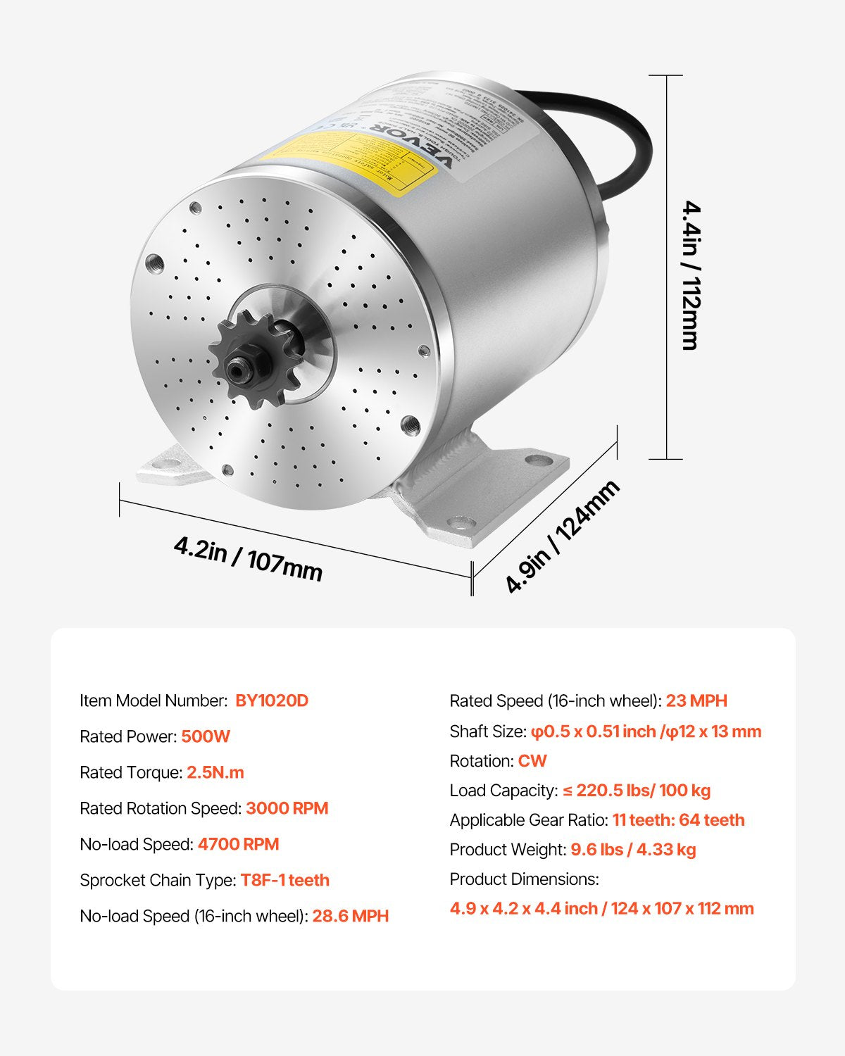 500W Electric Brushless DC Motor Kit 36V 3000rpm with Upgraded Controller