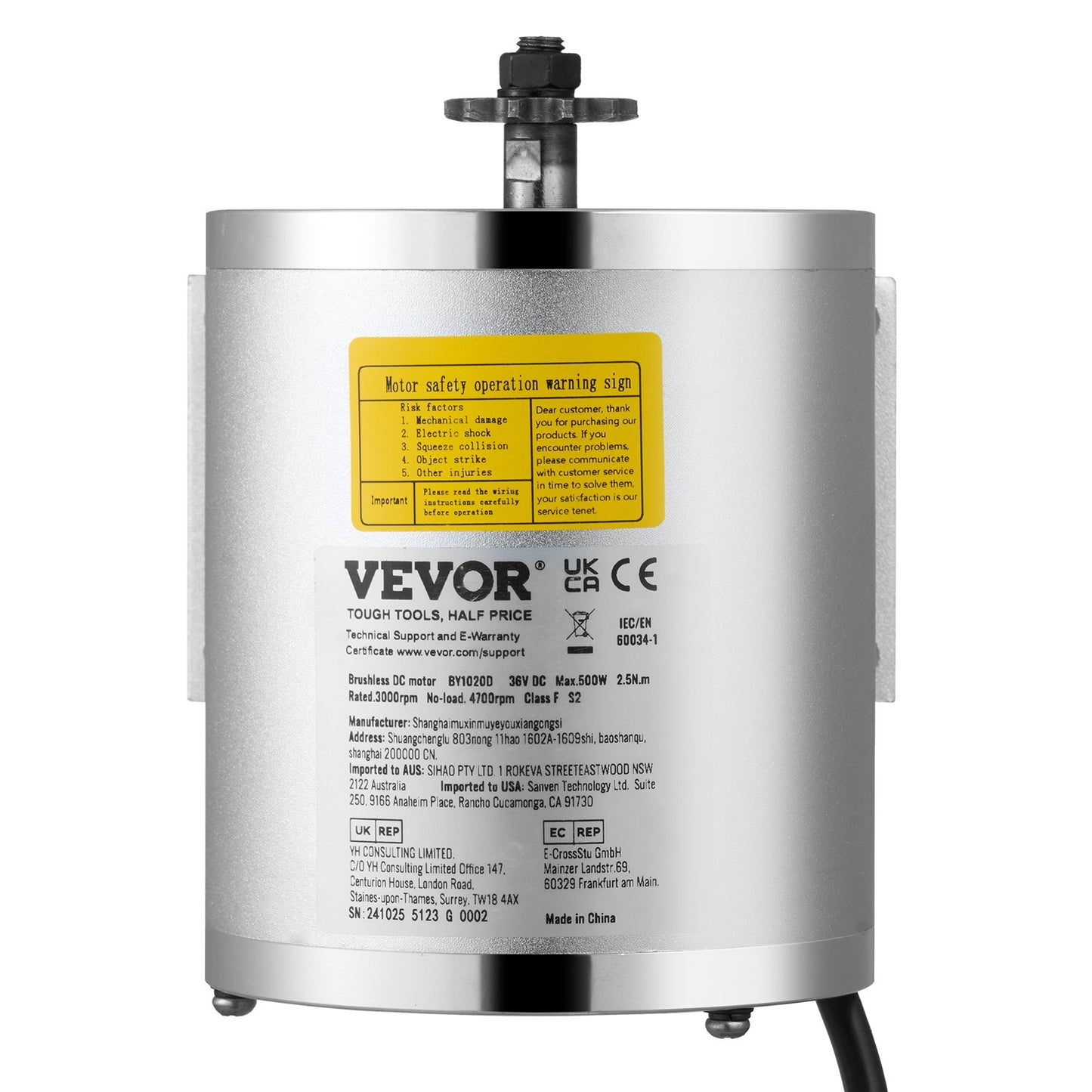 500W Electric Brushless DC Motor Kit 36V 3000rpm with Upgraded Controller