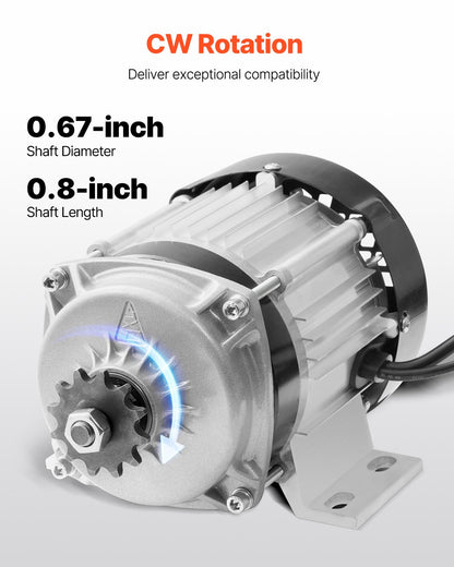 500W Electric Brushless DC Motor Kit 48V 2700rpm with Upgraded Controller