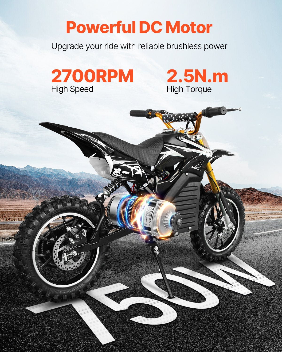 750W Electric Brushless DC Motor Kit 48V 2700rpm with Upgraded Controller