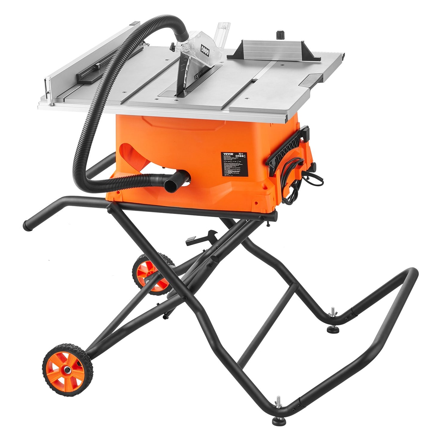 10" Tischkreissäge mit Ständer, elektrische Schneidemaschine, 4800 U/min, 25-Zoll-Nietkapazität