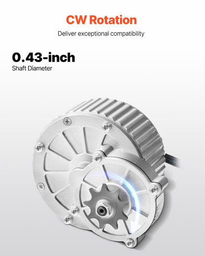 450 W elektrischer Bürsten-Gleichstrommotor-Bausatz, 36 V, 3000 U/min, mit verbessertem Controller