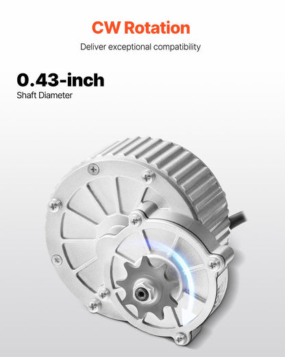 450 W elektrischer Bürsten-Gleichstrommotor-Bausatz, 36 V, 3000 U/min, Motor mit Drehzahlregler