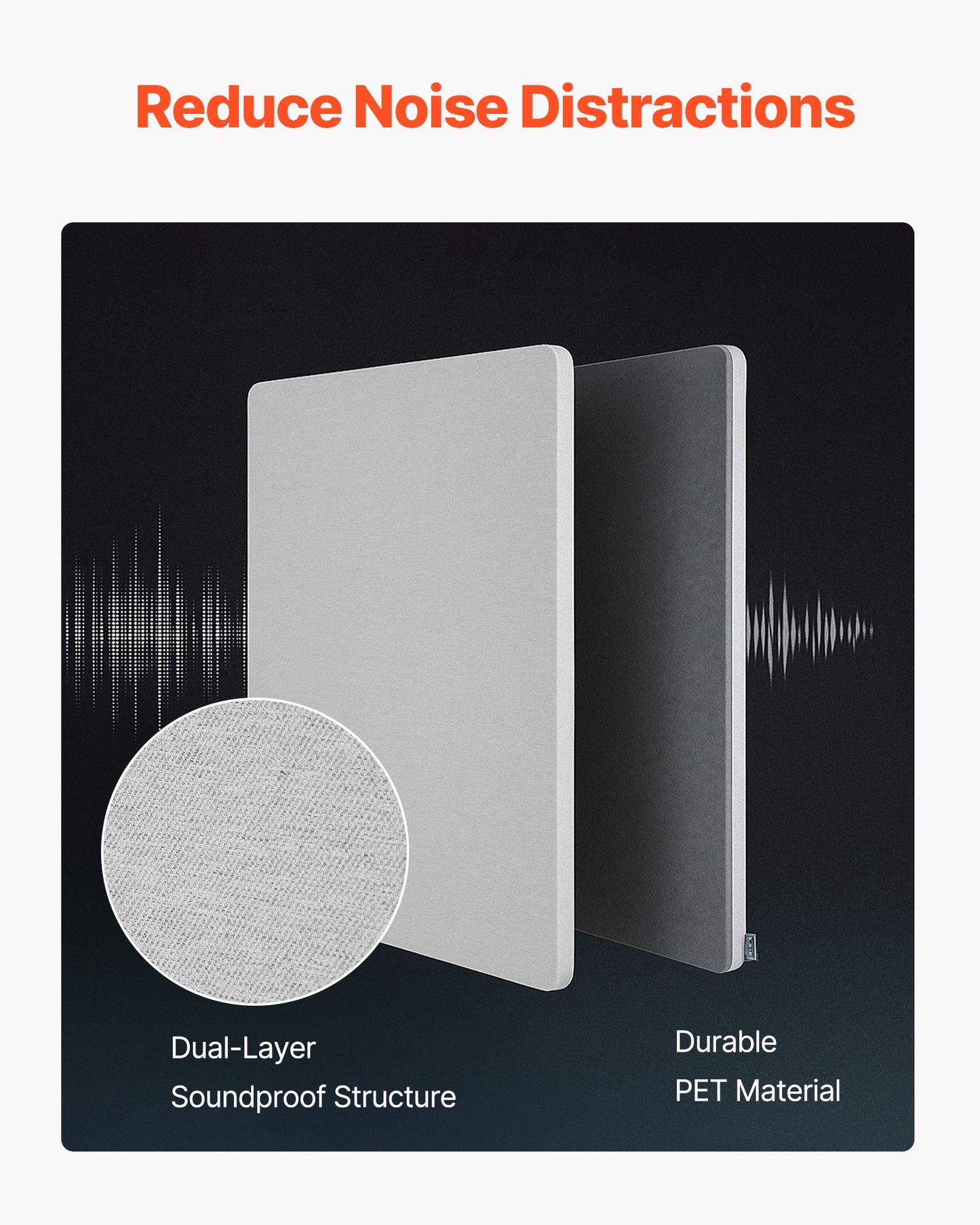 Desk Divider Privacy Panel, 60" x 24" Clamp-on Office Desk Partition, PET Cubicle Partition Panel, Workstation Privacy Divider with 2 C-Type Clamps for Office, Sturdy Room, Library