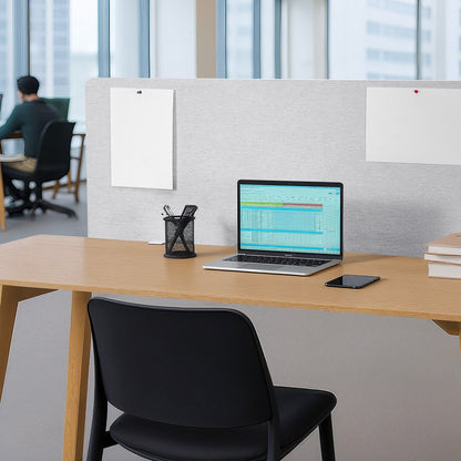 Desk Divider Privacy Panel, 60" x 24" Clamp-on Office Desk Partition, PET Cubicle Partition Panel, Workstation Privacy Divider with 2 C-Type Clamps for Office, Sturdy Room, Library