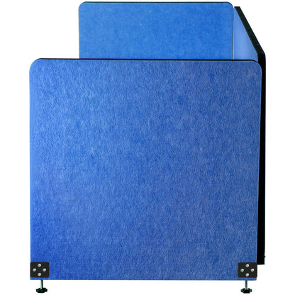 Desk Divider 60'' Desk Privacy Panel, 3 Paneler Privacy Akustisk Panel, Ljudabsorberande Akustisk Privacy Panel, Minska brus och visuella distraktioner, Lätt klämavdelare Marinblå