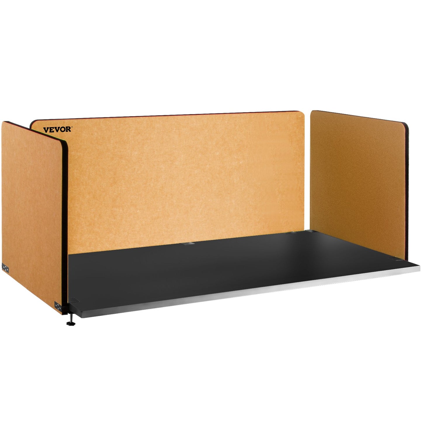 Desk Divider 60'' Desk Privacy Panel, 3 Panels Privacy Acoustic Panel, Sound Absorbing Acoustic Privacy Panel, Reduce Noise and Visual Distractions, Lightweight Clamp-on Divider Yellow