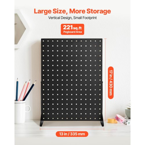 Pegboard-Displayständer, Tisch-Pegboard-Panels-Display, Schwarz (4 Stück)