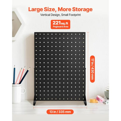 Pegboard-Displayständer, Tisch-Pegboard-Panels-Display, Schwarz (4 Stück)