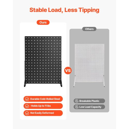 Pegboard-Displayständer, Tisch-Pegboard-Panels-Display, Schwarz (4 Stück)