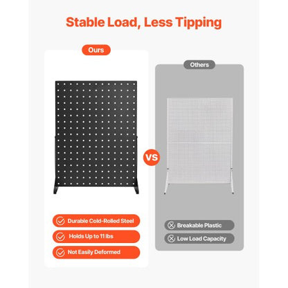 Pegboard-Displayständer, Tisch-Pegboard-Panels-Display, Schwarz (4 Stück)