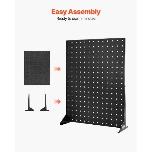 Pegboard-Displayständer, Tisch-Pegboard-Panels-Display, Schwarz (4 Stück)