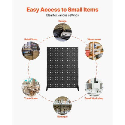 Pegboard-Displayständer, Tisch-Pegboard-Panels-Display, Schwarz (4 Stück)