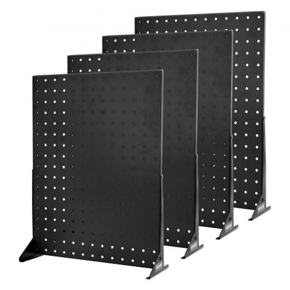 Pegboard-Displayständer, Tisch-Pegboard-Panels-Display, Schwarz (4 Stück)