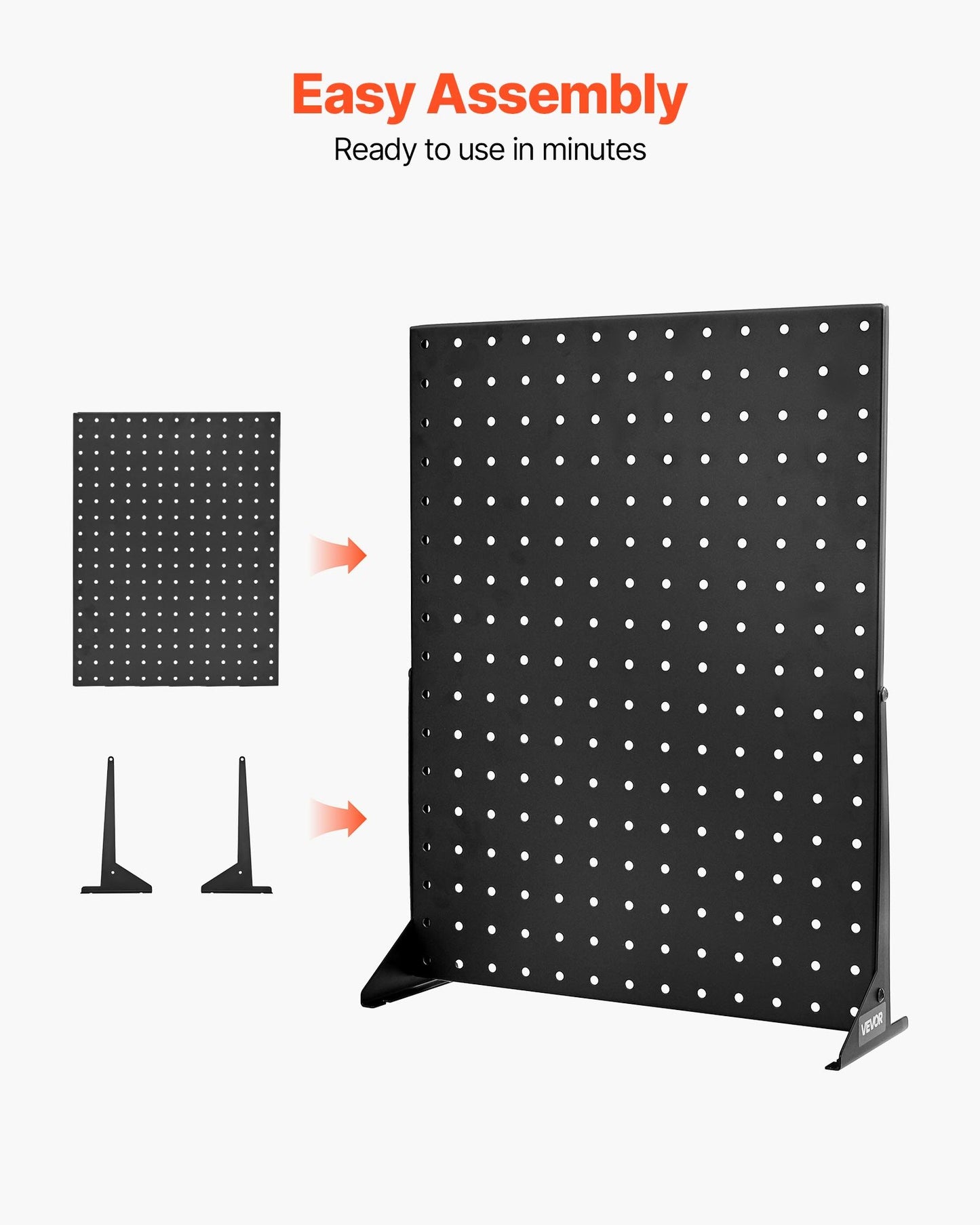 Pegboard Display Stand, 17 x 13 in Tabletop Pegboard Display Stand, Accessories Rack Organizer, Thickened Cold-Rolled Steel Peg Board Panel for Grocery Retail Store Jewelry Shop, Black (4 PCS)
