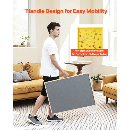 1000-teiliges Puzzlebrett mit Schubladendeckel Tragbares Holzpuzzle 73x53cm