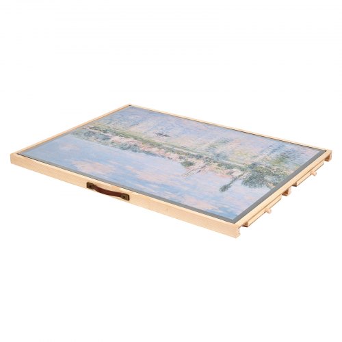 1000-teiliges Puzzlebrett mit Schubladendeckel Tragbares Holzpuzzle 73x53cm