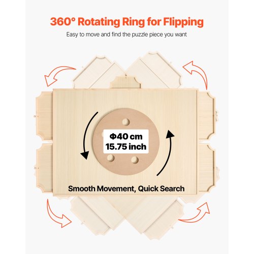 1500-bitars pusselbräde med lådlock Bärbart trästicksåg 86x63cm