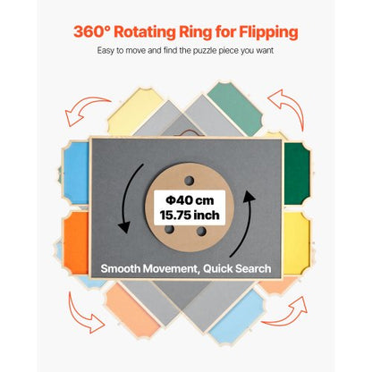 1500-bitars pusselbräde med lådlock Bärbart trästicksåg 86x63cm