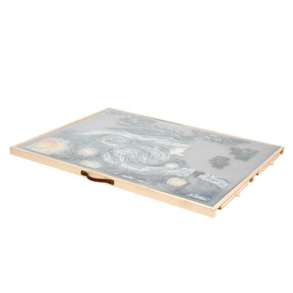 1500-bitars pusselbräde med lådlock Bärbart trästicksåg 86x63cm