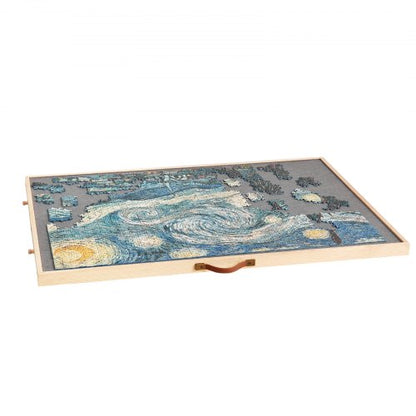 1500-bitars pusselbräde med lådlock Bärbart trästicksåg 86x63cm