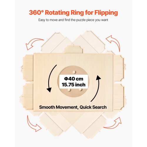 2000-piece puzzle board with drawer lid Portable wooden jigsaw 102x74cm