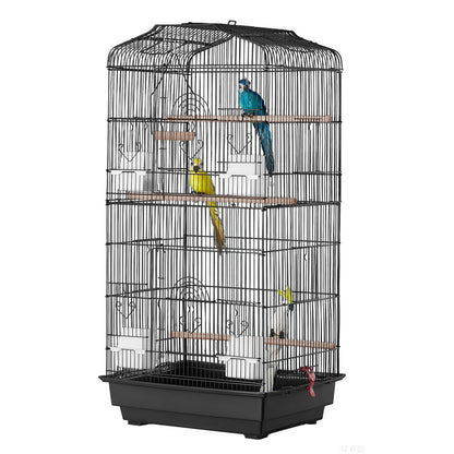Bird Flight Cage 39 in Metal Hanging Parakeet Cage for Cockatiels Parrot