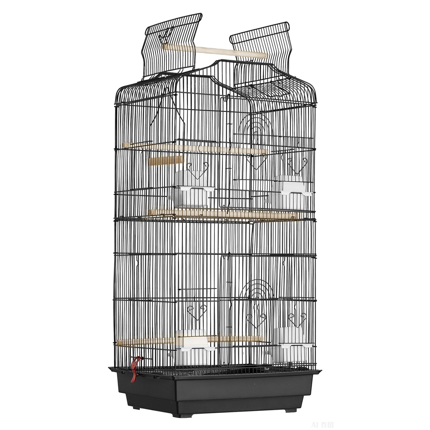 Bird Flight Cage 39 in Metal Hanging Parakeet Cage for Cockatiels Parrot