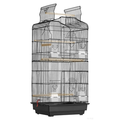 Bird Flight Cage 39 in Metal Hanging Parakeet Cage for Cockatiels Parrot