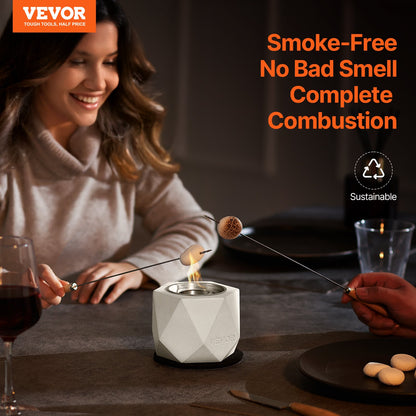 Bordsskiva Fire Pit Bowl Betong öppen spis inomhus utomhus för uteplats