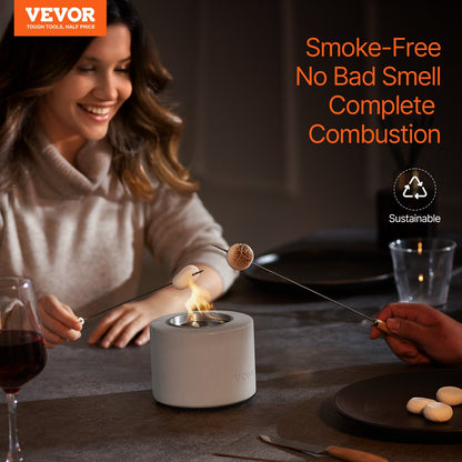 Bordsskiva Fire Pit Bowl Betong Öppen spis inomhus utomhus uteplats Cylinder